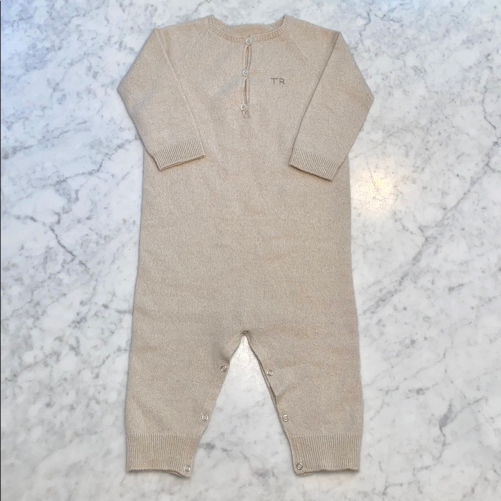 The Row cashmere infant onesie